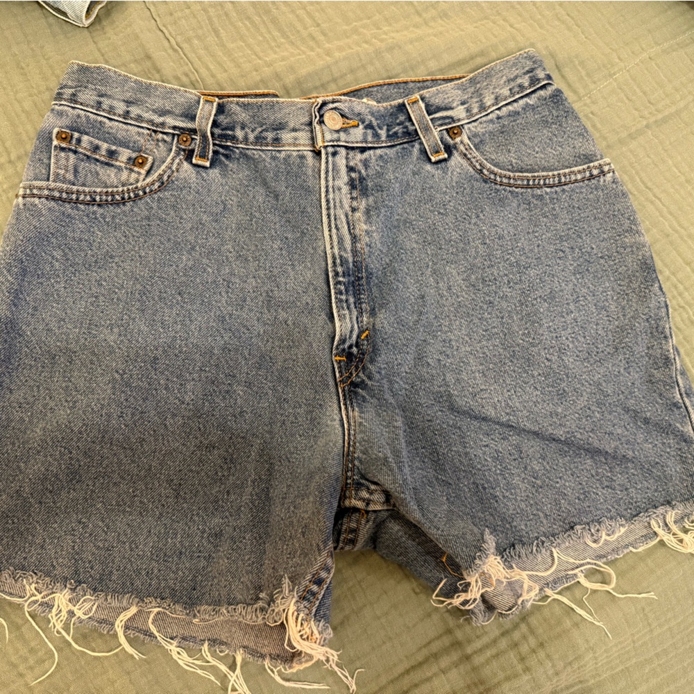 Levi's Blue Jean Shorts Distressed Cut-Off